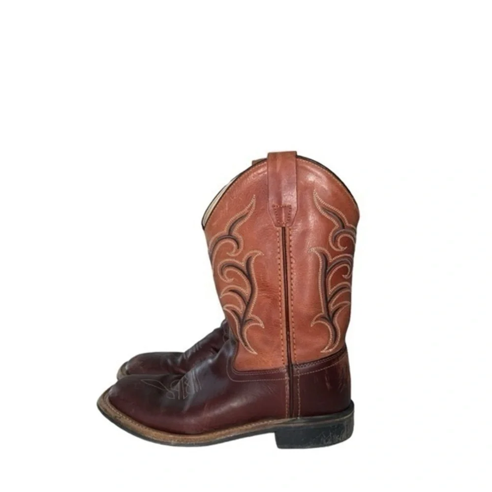 Old West Children's Unisex Broad Square‎ Toe Western Boots